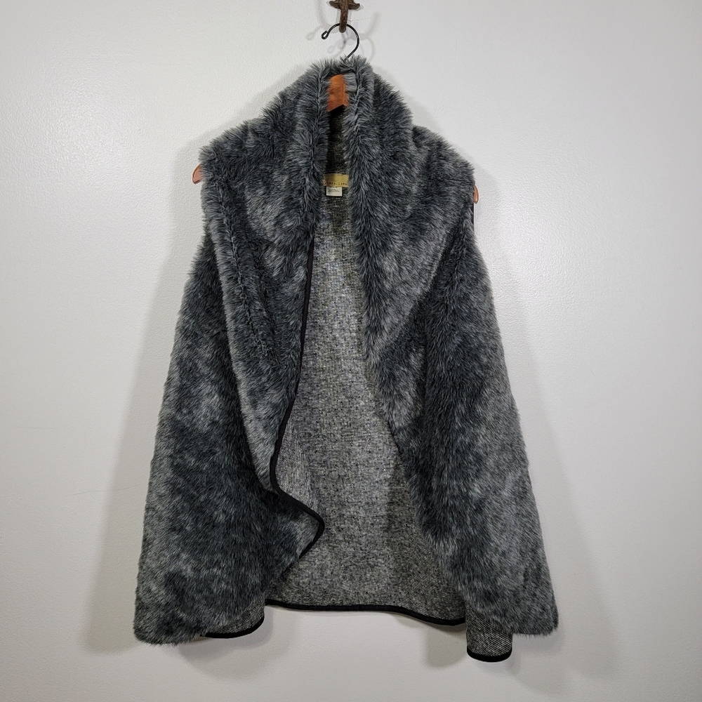 How Very Loved Grey Faux Fur Vest